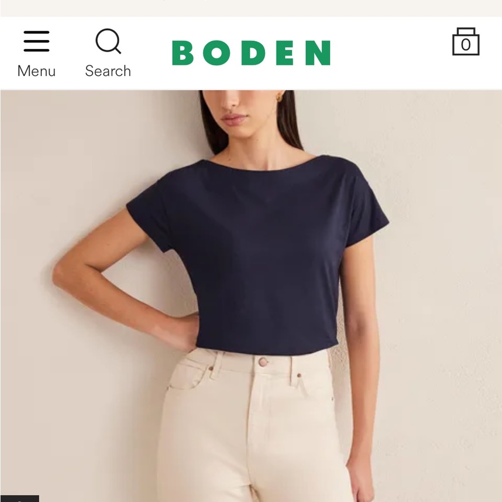 Set of 2 Boden super-soft boatneck tees
